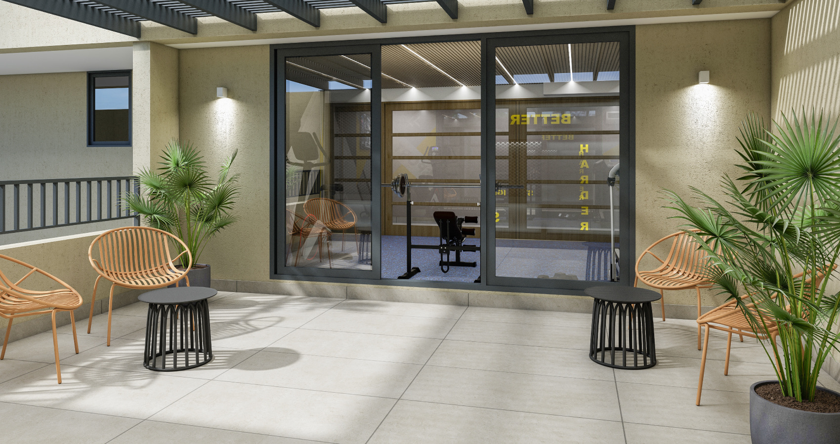 Terraza gimnasio Edificio Lira