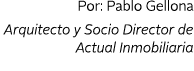 Por: Pablo Gellona Arquitecto y Socio Director de Actual Inmobiliaria