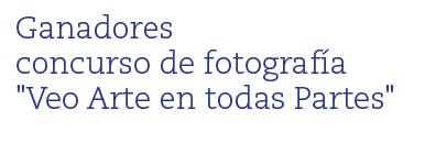 Ganadores concurso de fotograf a \“Veo Arte en todas Partes\"
