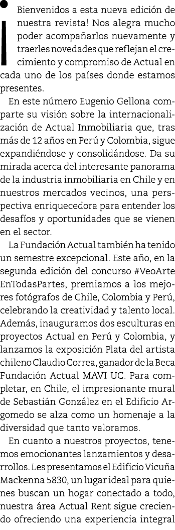 ¡Bienvenidos a esta nueva edici n de nuestra revista! Nos alegra mucho poder acompa arlos nuevamente y traerles noved...