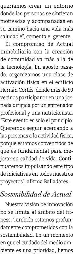 quer amos crear un entorno donde las personas se sintieran motivadas y acompa adas en su camino hacia una vida m s sa...